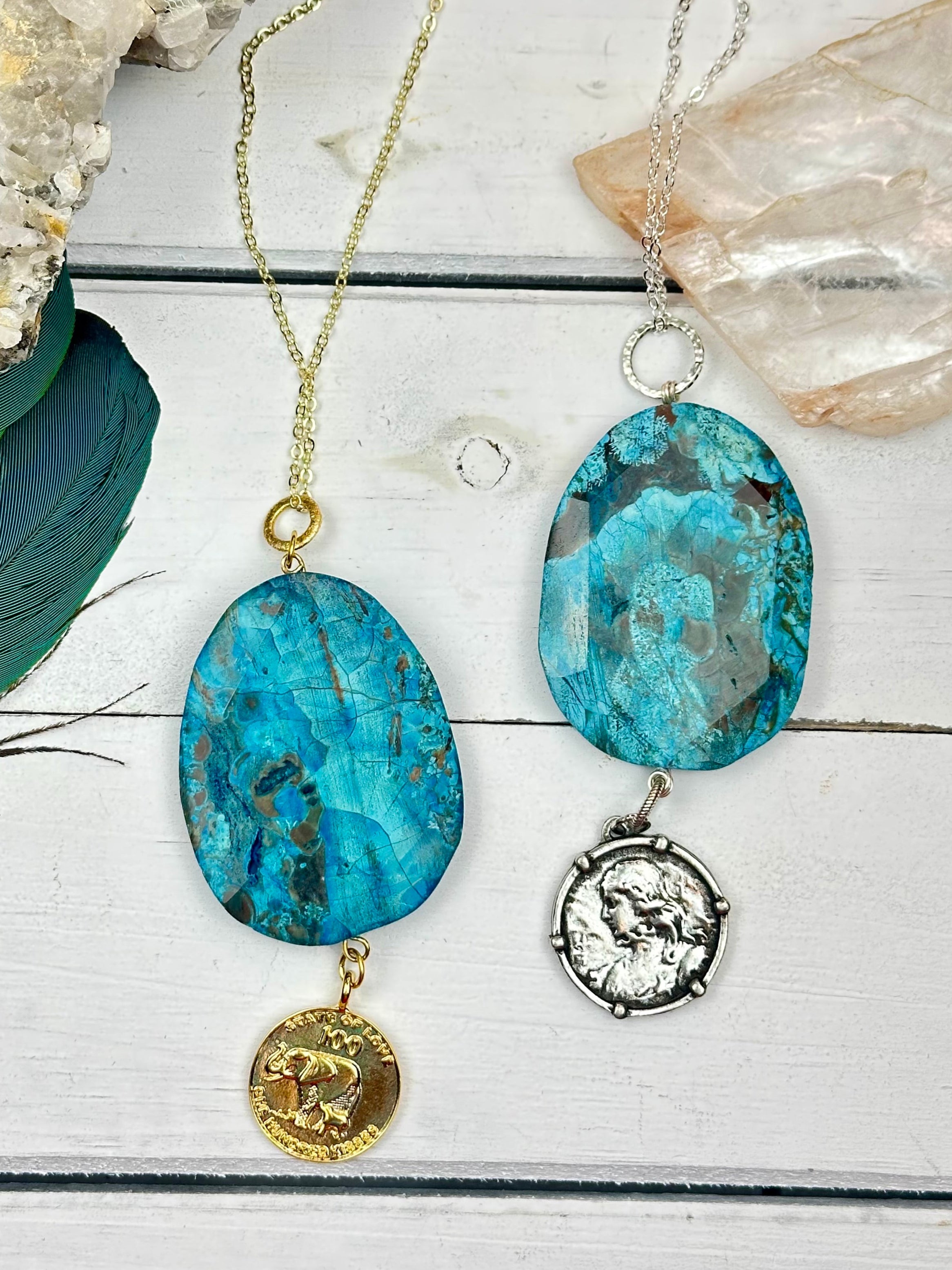 Love or Faith - Sacred Coin Pendant Necklaces