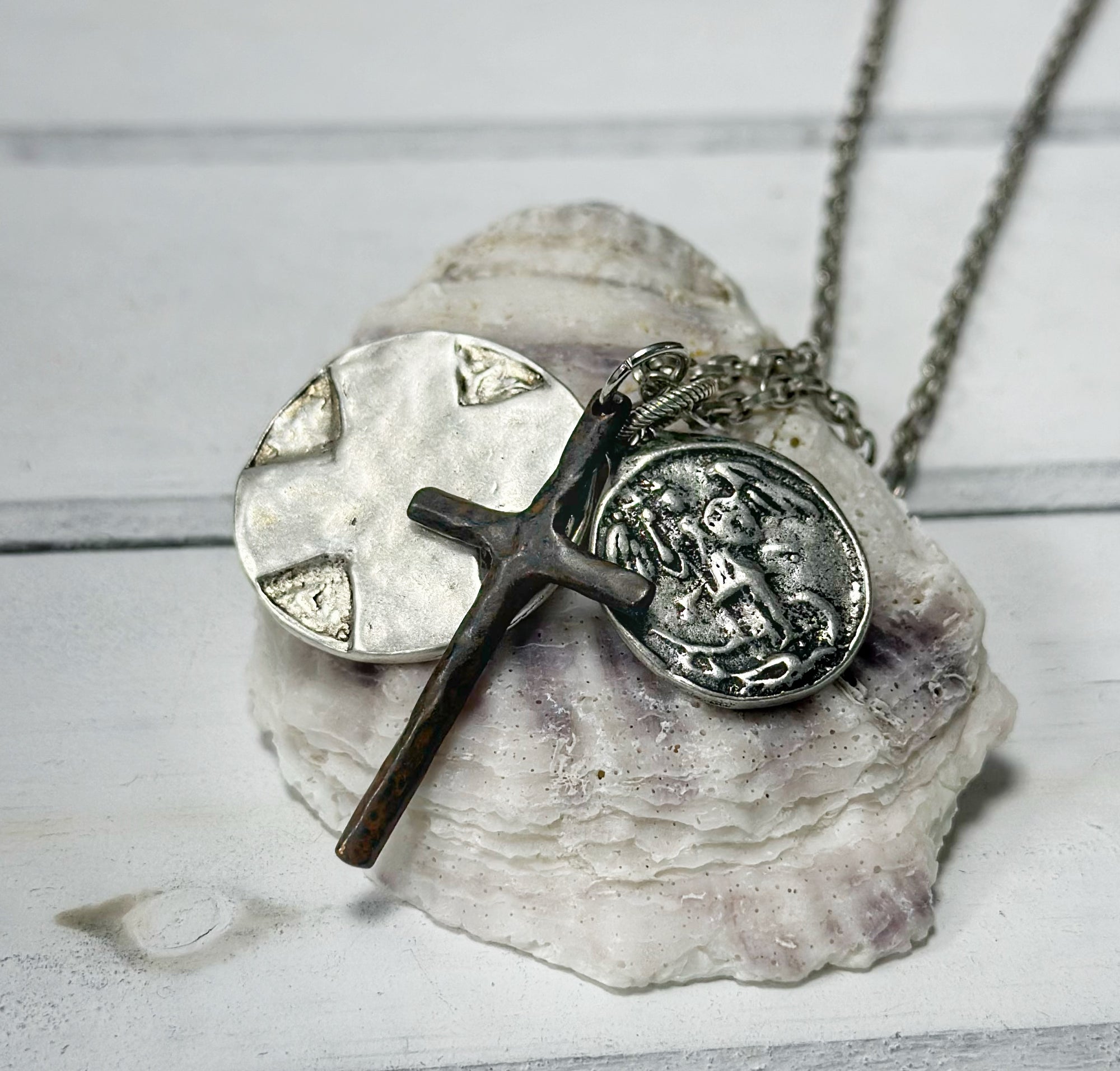 Protection Trifecta - Rustic Necklace