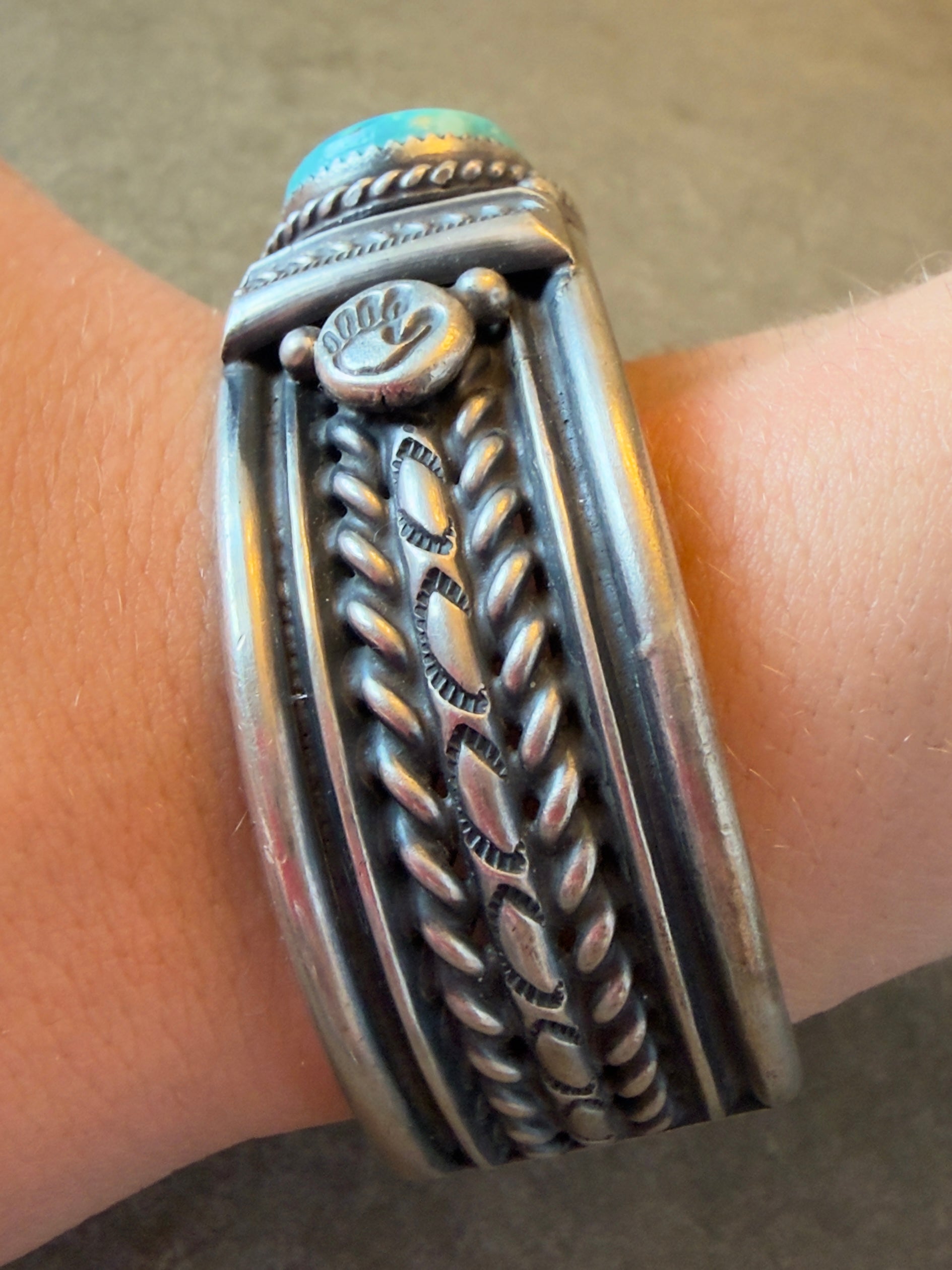 ✨Collection Piece -Dale Turquoise 115g SS Sonoran Cuff Signed