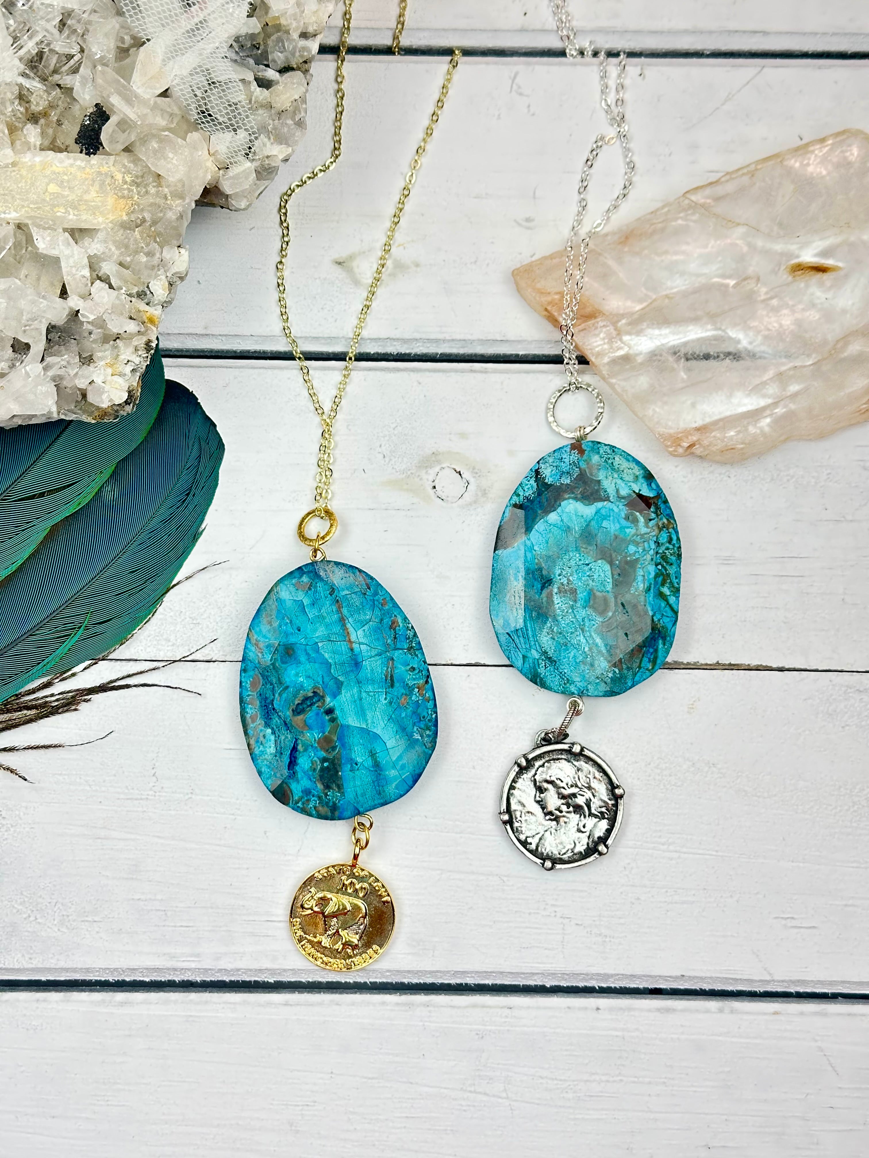 Love or Faith - Sacred Coin Pendant Necklaces