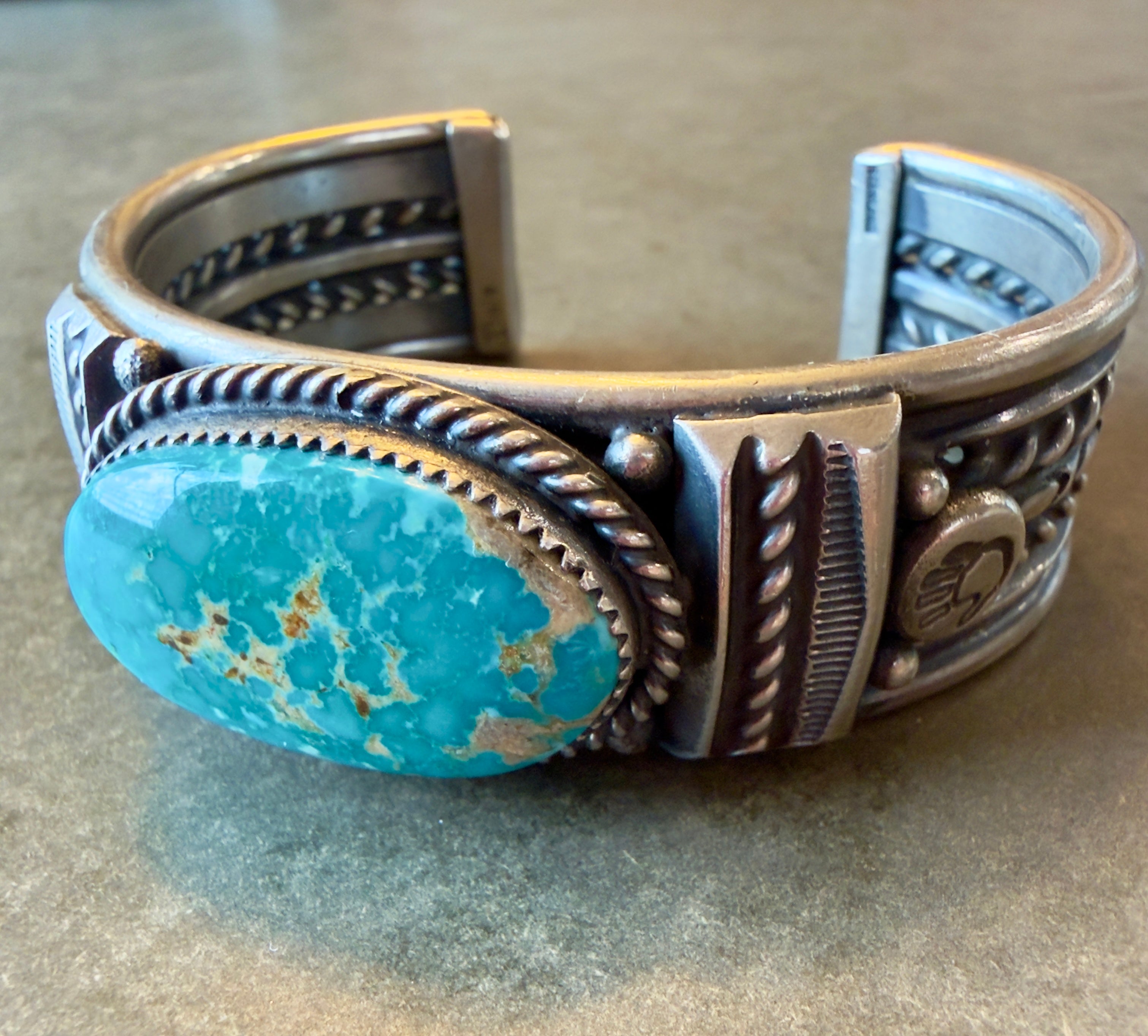 ✨Collection Piece -Dale Turquoise 115g SS Sonoran Cuff Signed