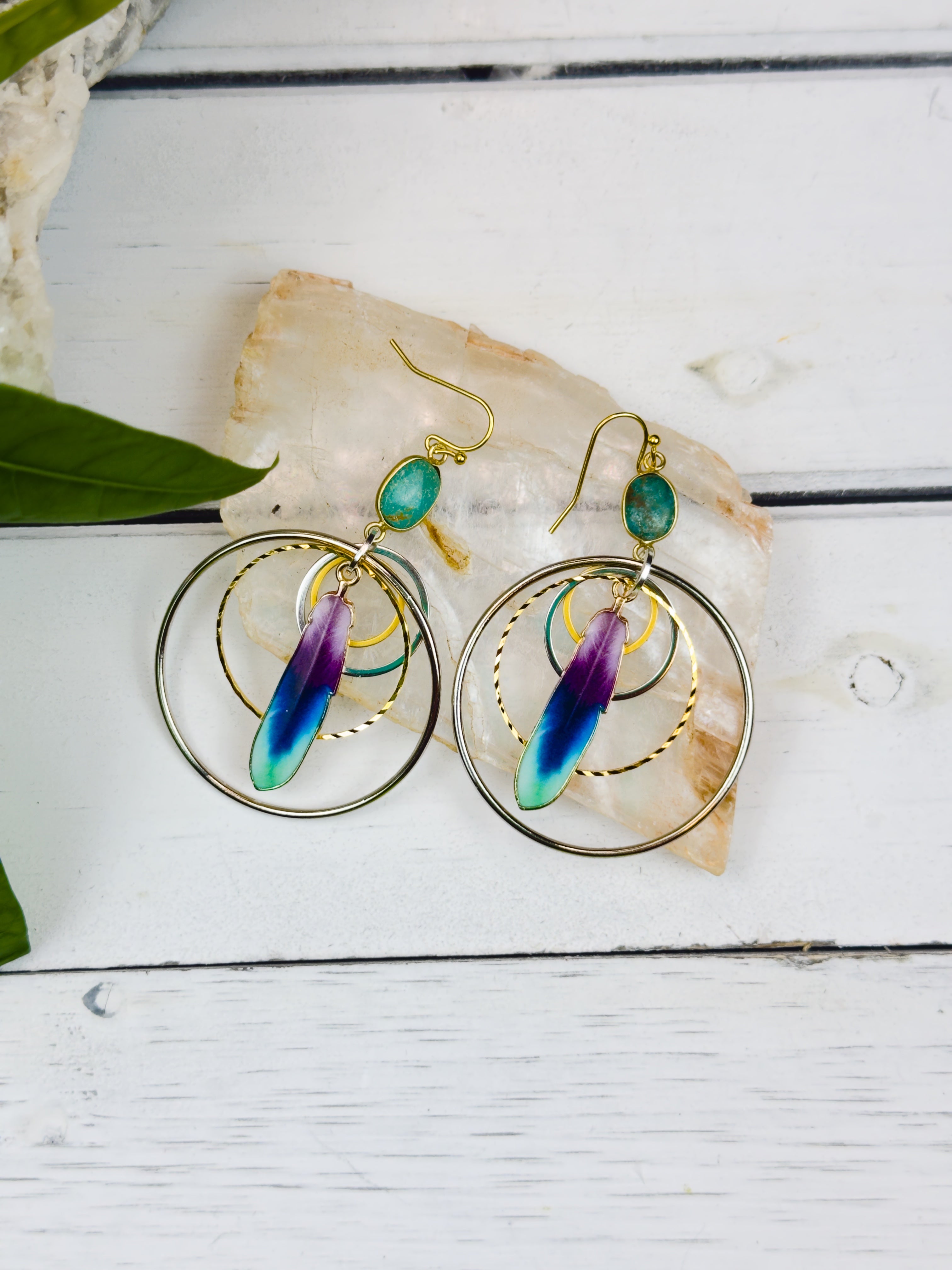 Whisperplume Turquoise Earrings