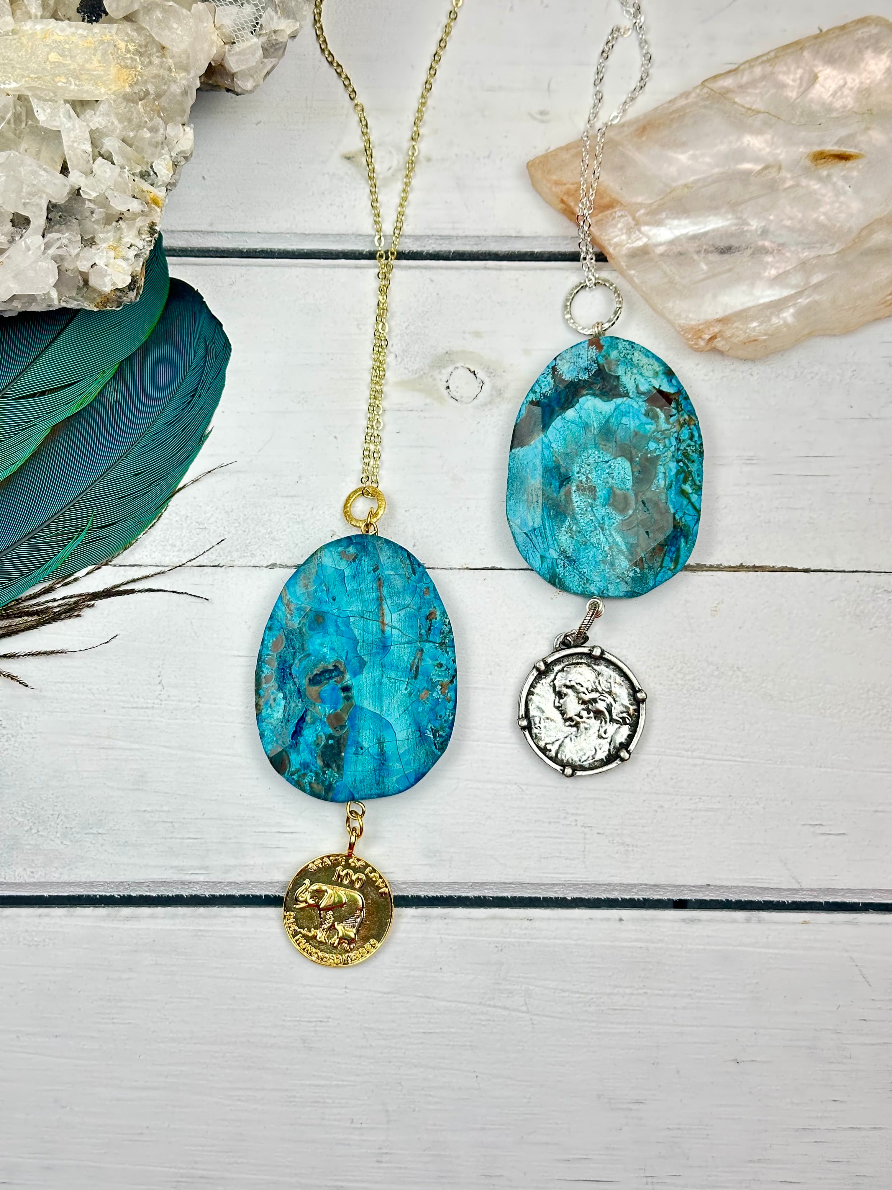 Love or Faith - Sacred Coin Pendant Necklaces