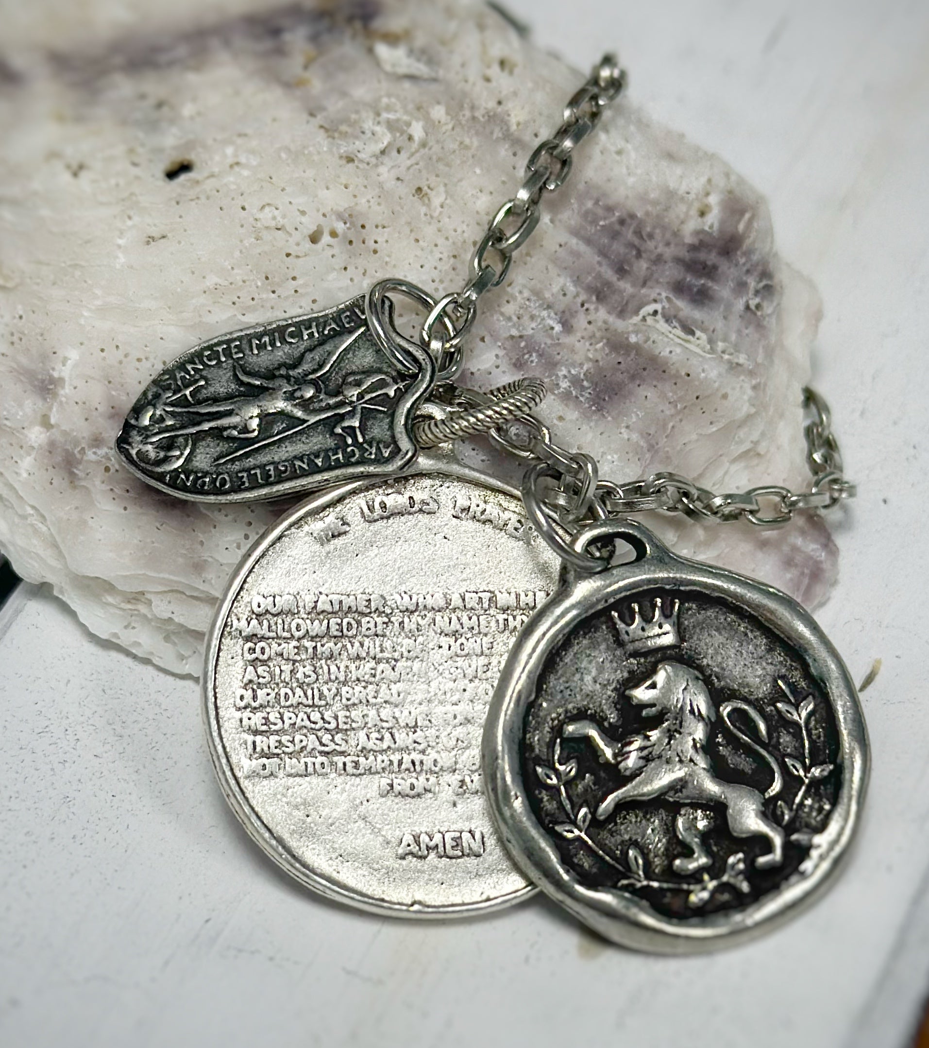 Protection + Pride Trinity - Silver Necklace