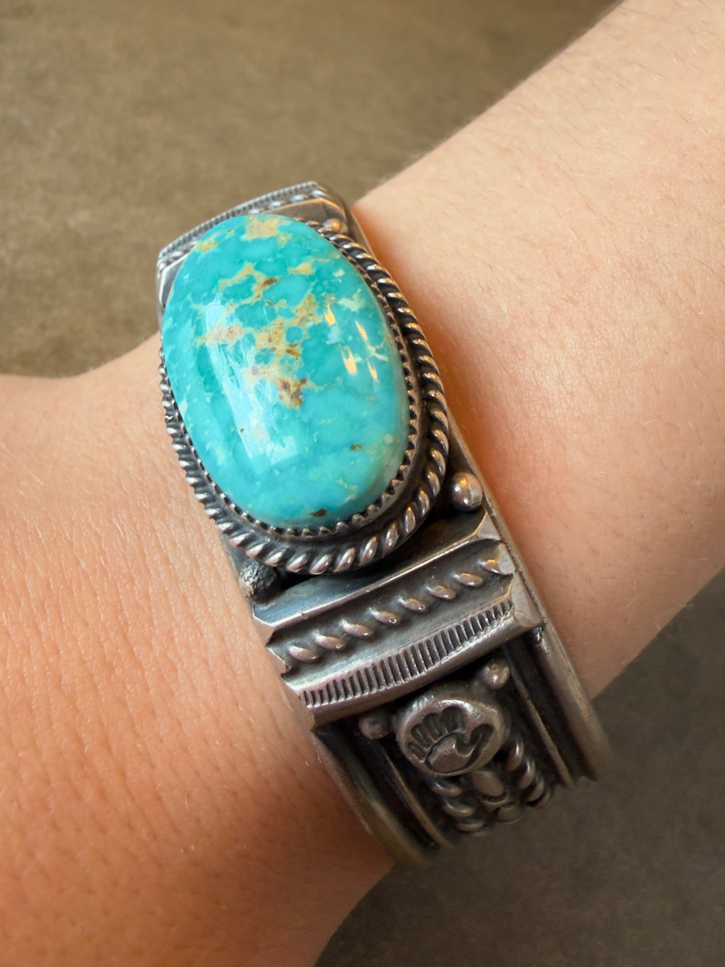 ✨Collection Piece -Dale Turquoise 115g SS Sonoran Cuff Signed