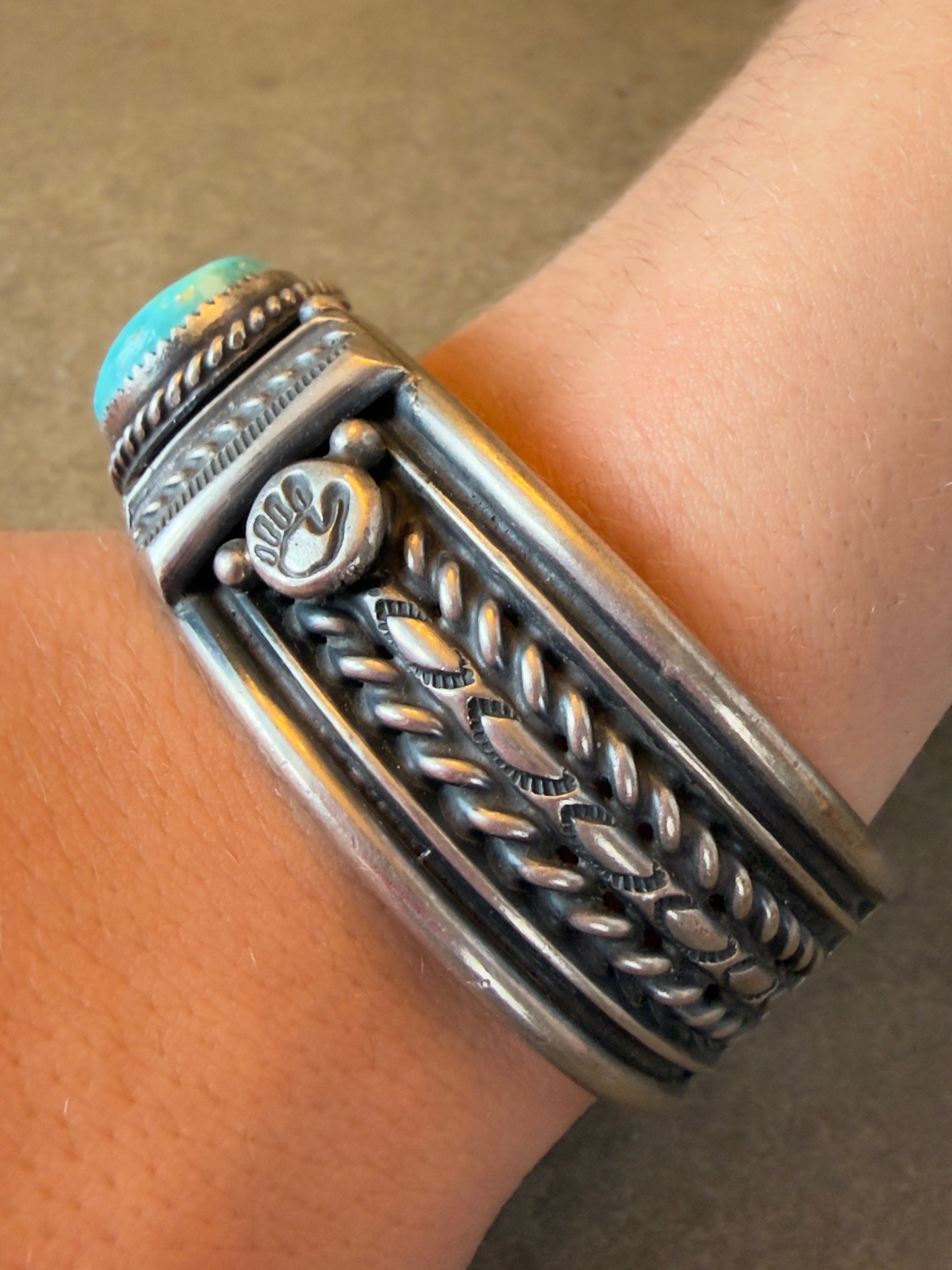 ✨Collection Piece -Dale Turquoise 115g SS Sonoran Cuff Signed