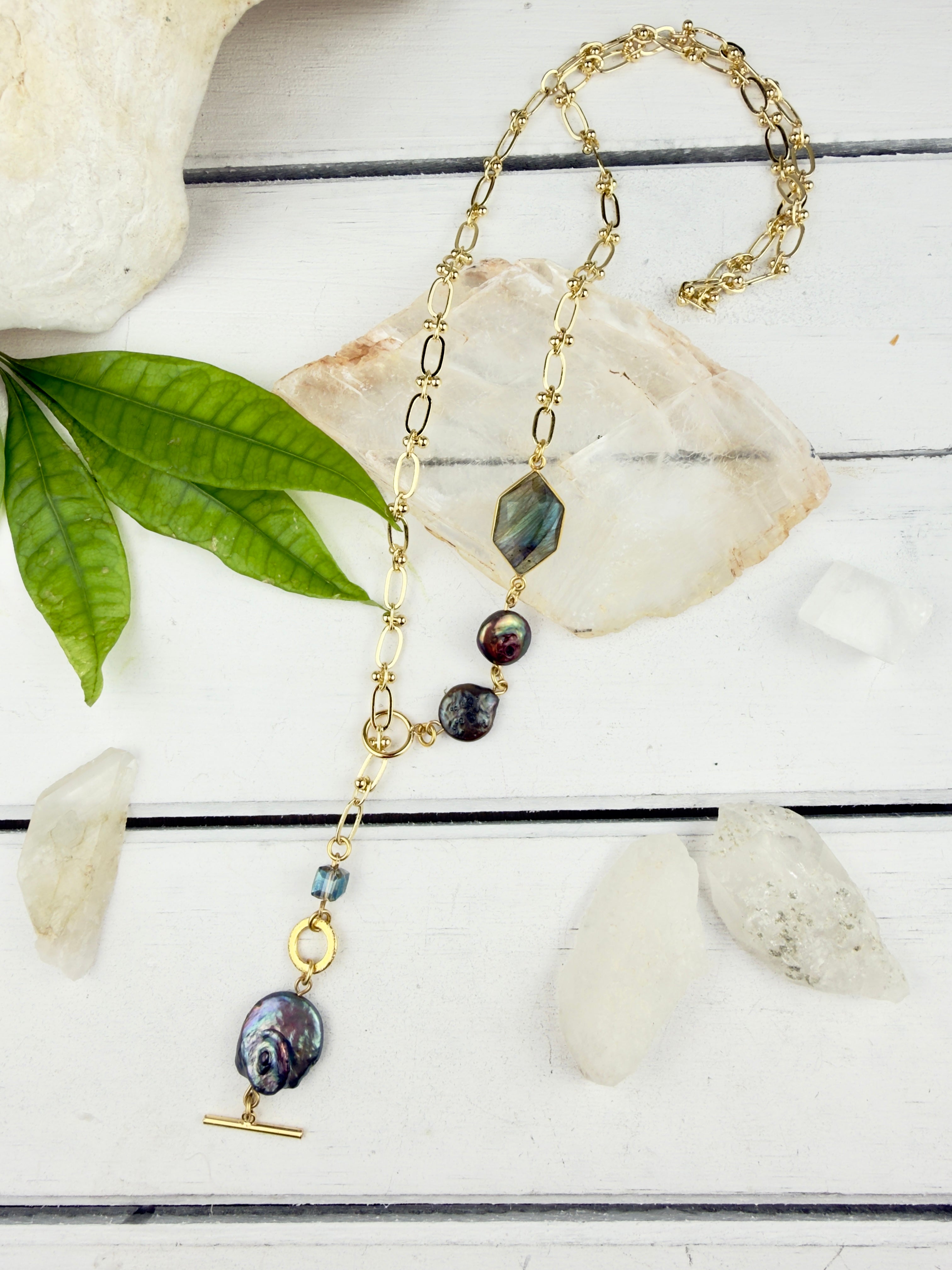 Jyoti Pearl Lariat Necklace
