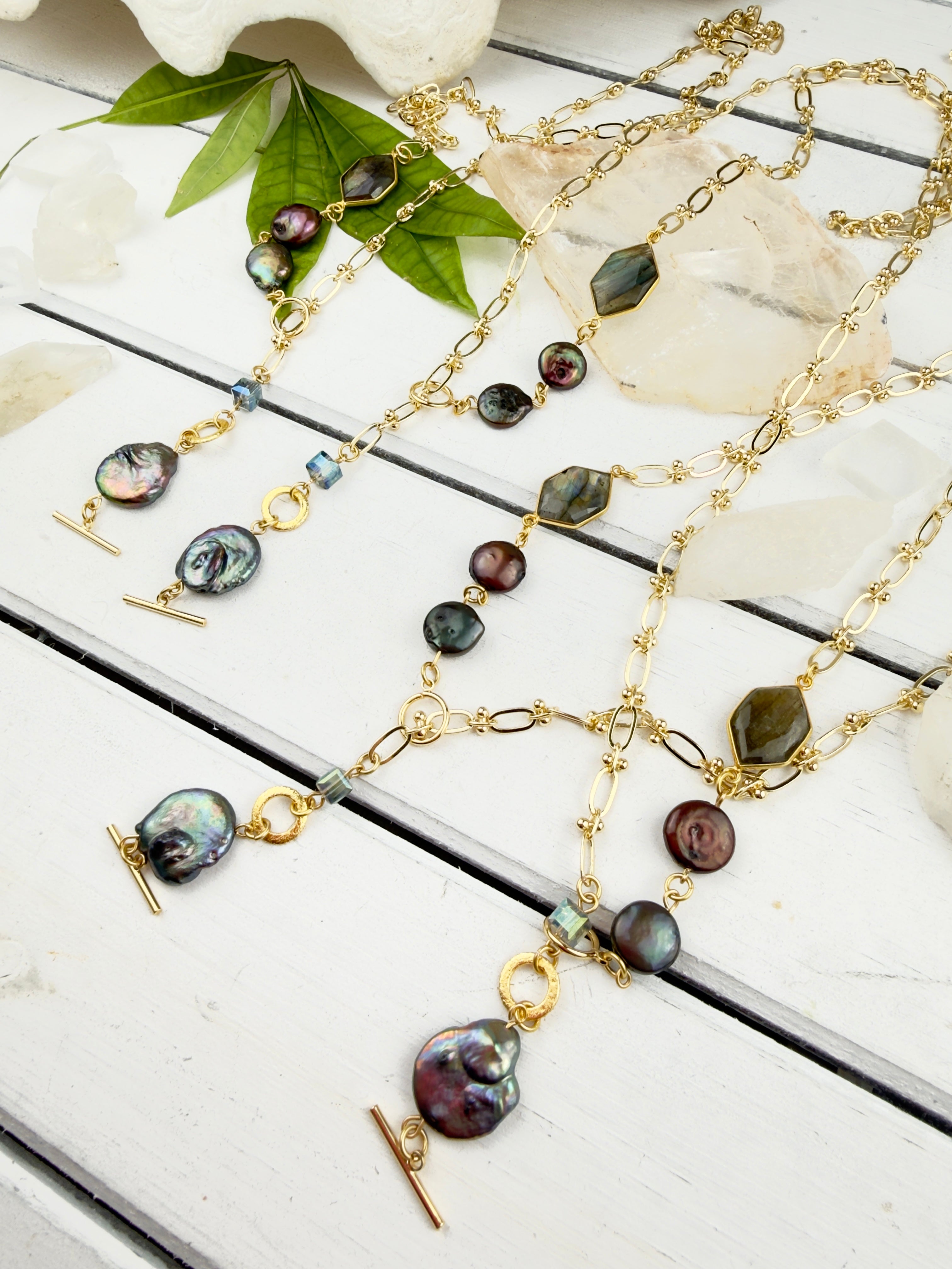 Jyoti Pearl Lariat Necklace