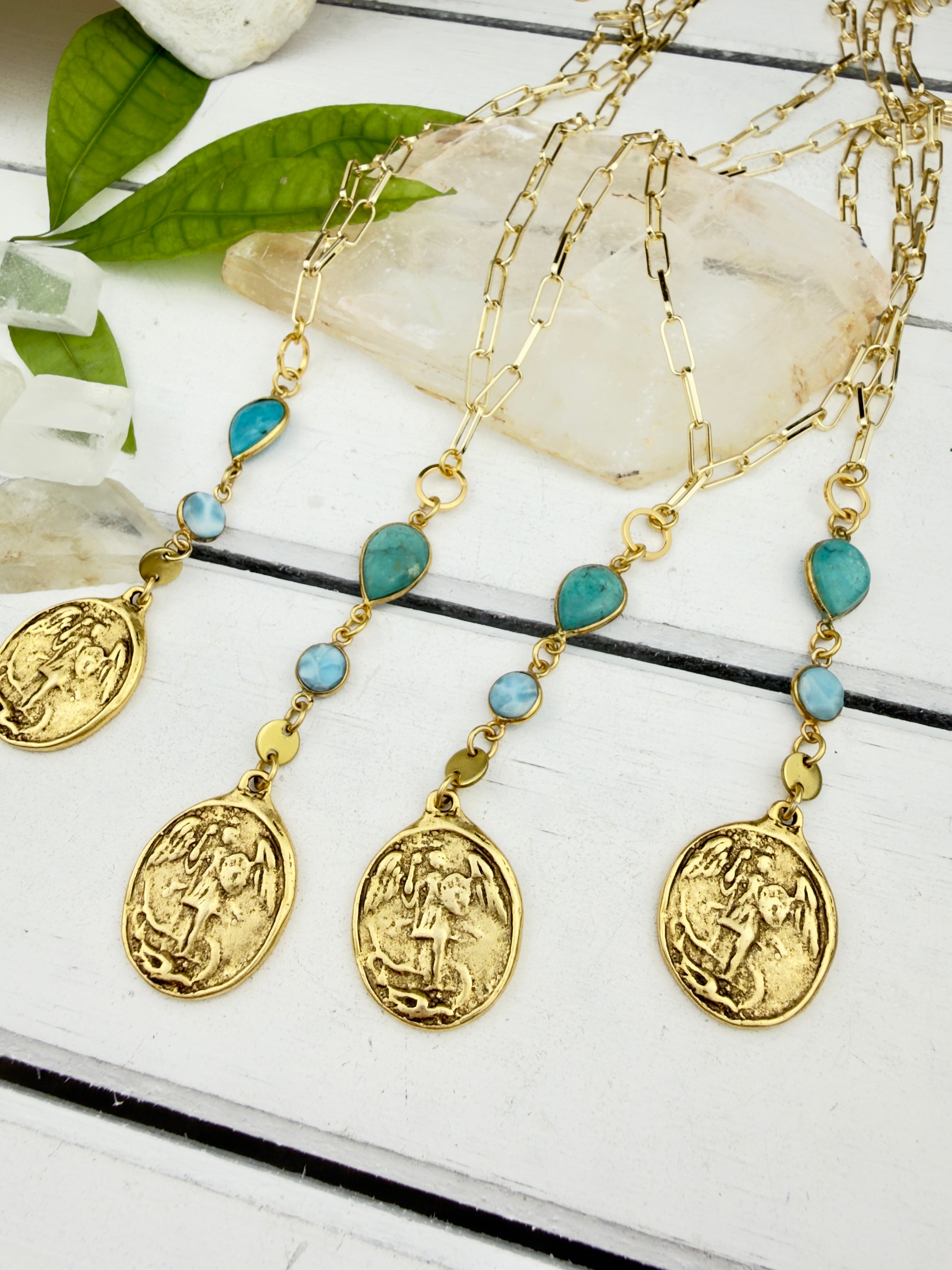 Celestial Turquoise + Aquamarine Necklace