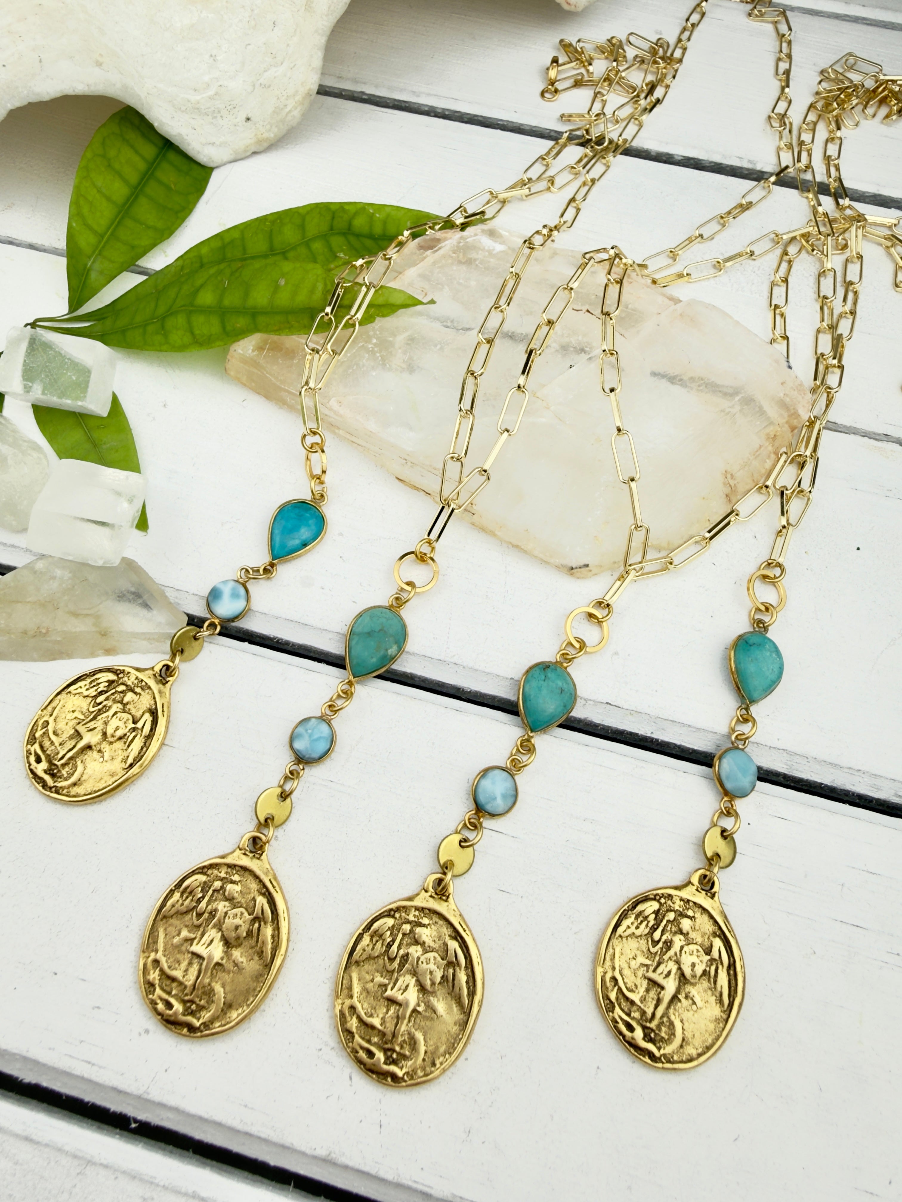 Celestial Turquoise + Aquamarine Necklace