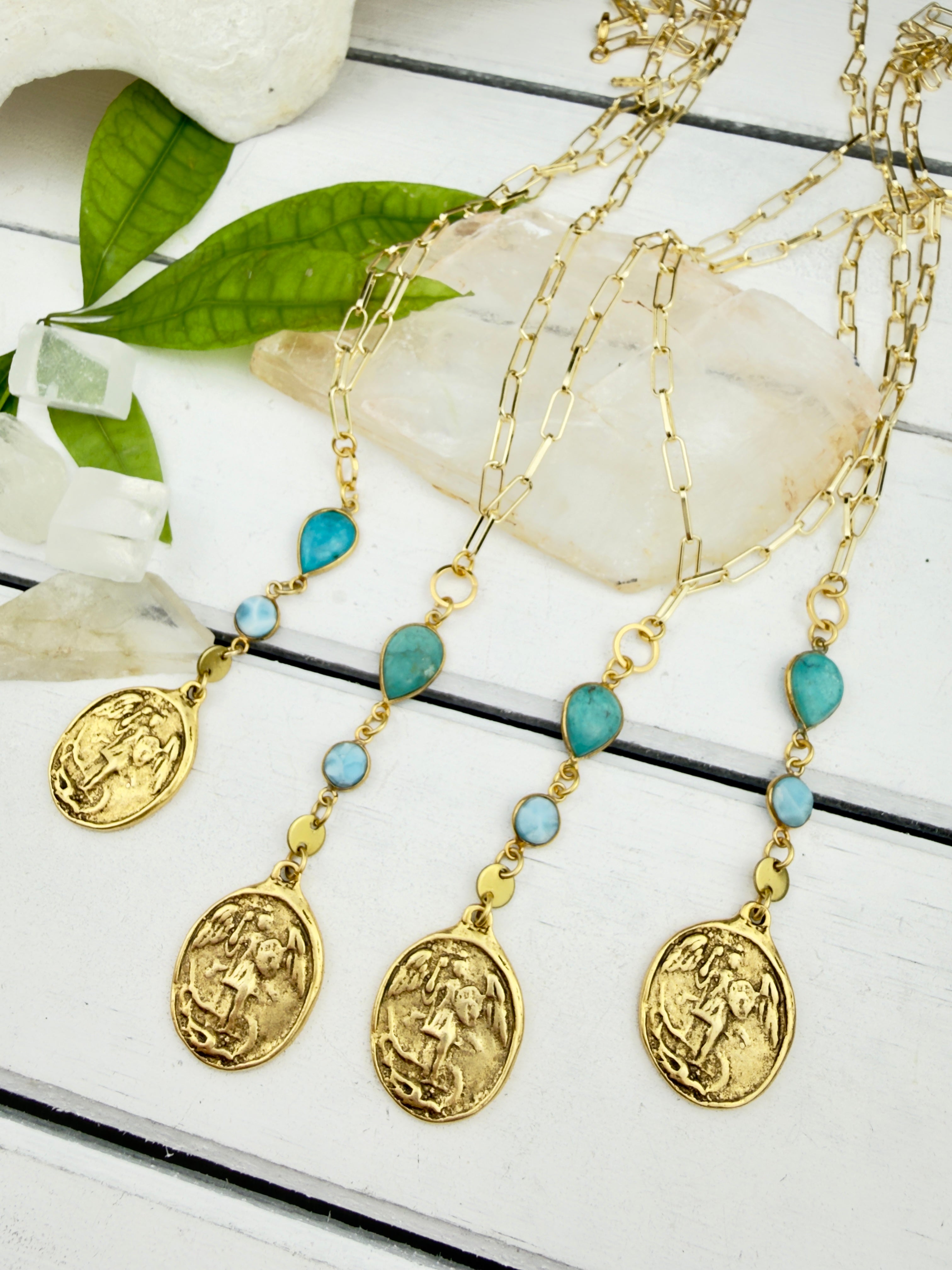 Celestial Turquoise + Aquamarine Necklace