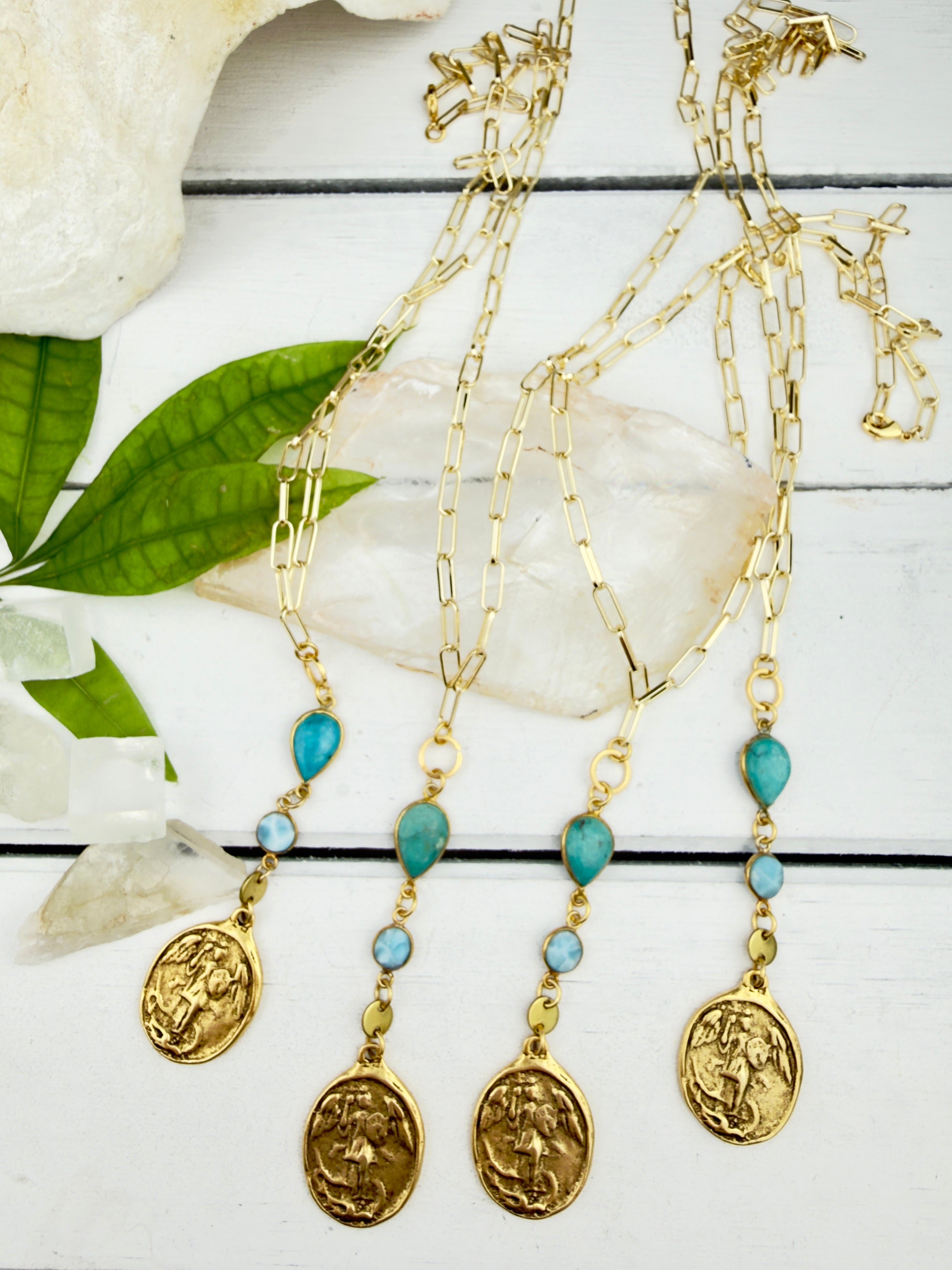 Celestial Turquoise + Aquamarine Necklace