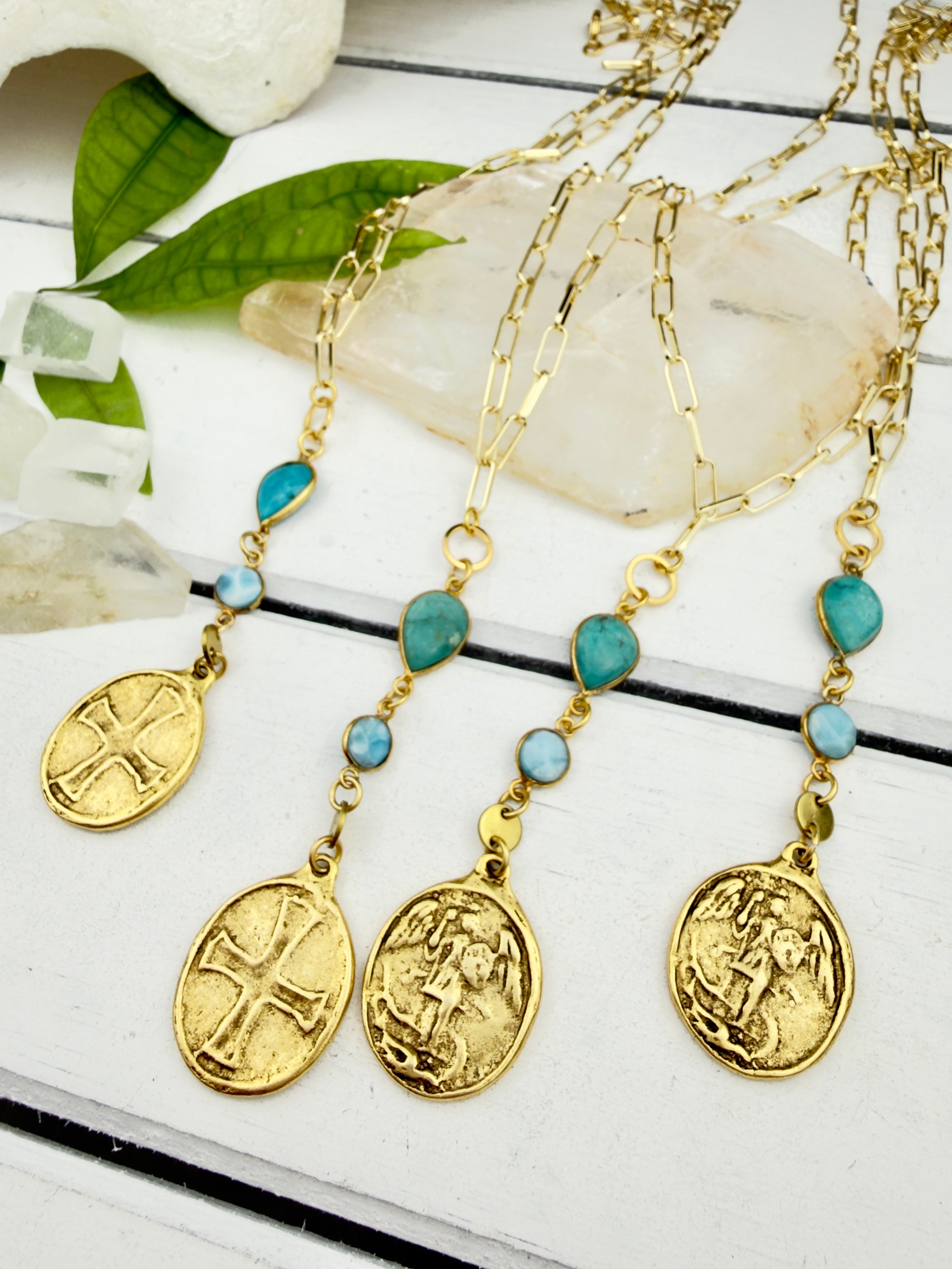 Celestial Turquoise + Aquamarine Necklace