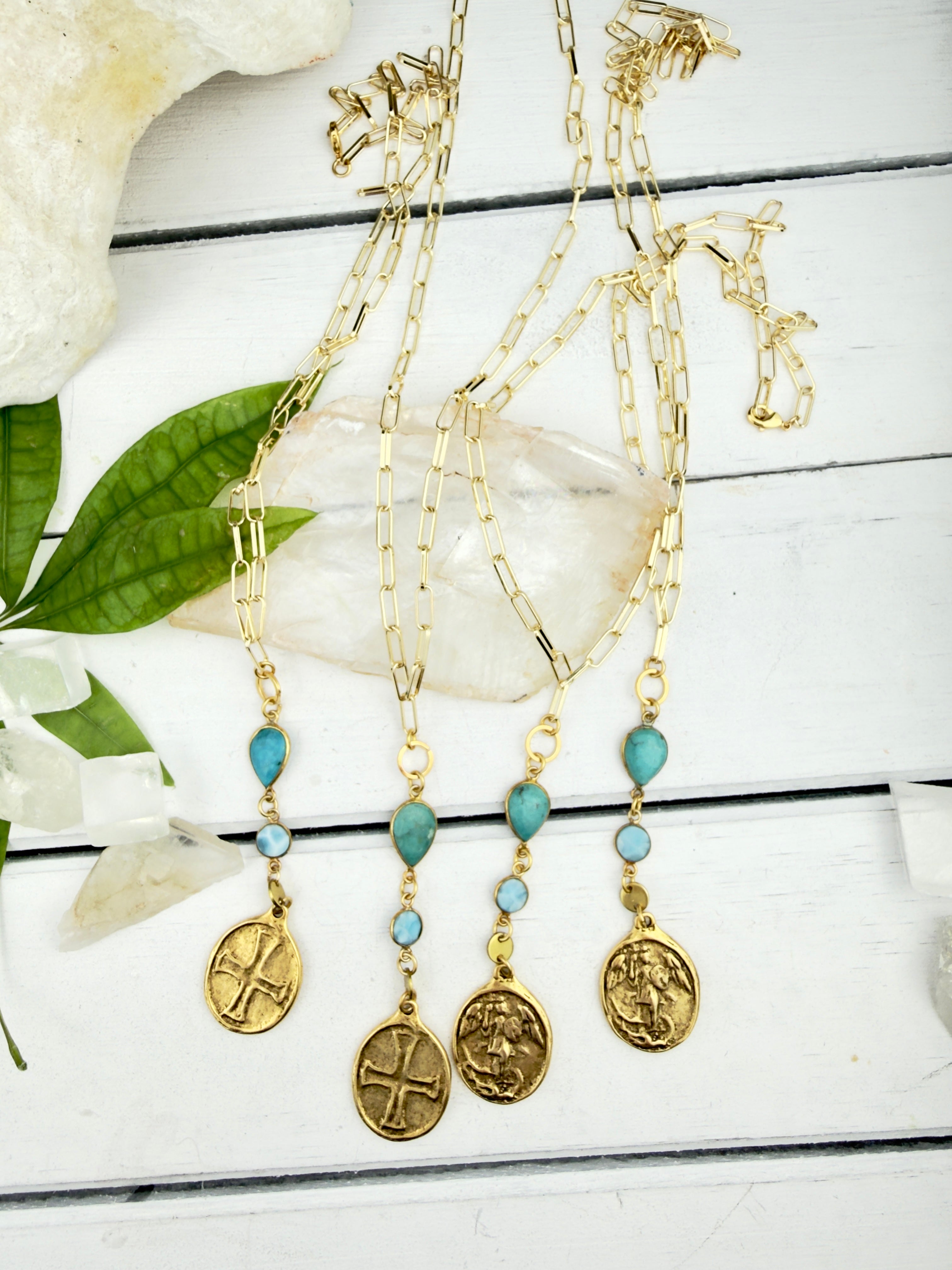 Celestial Turquoise + Aquamarine Necklace