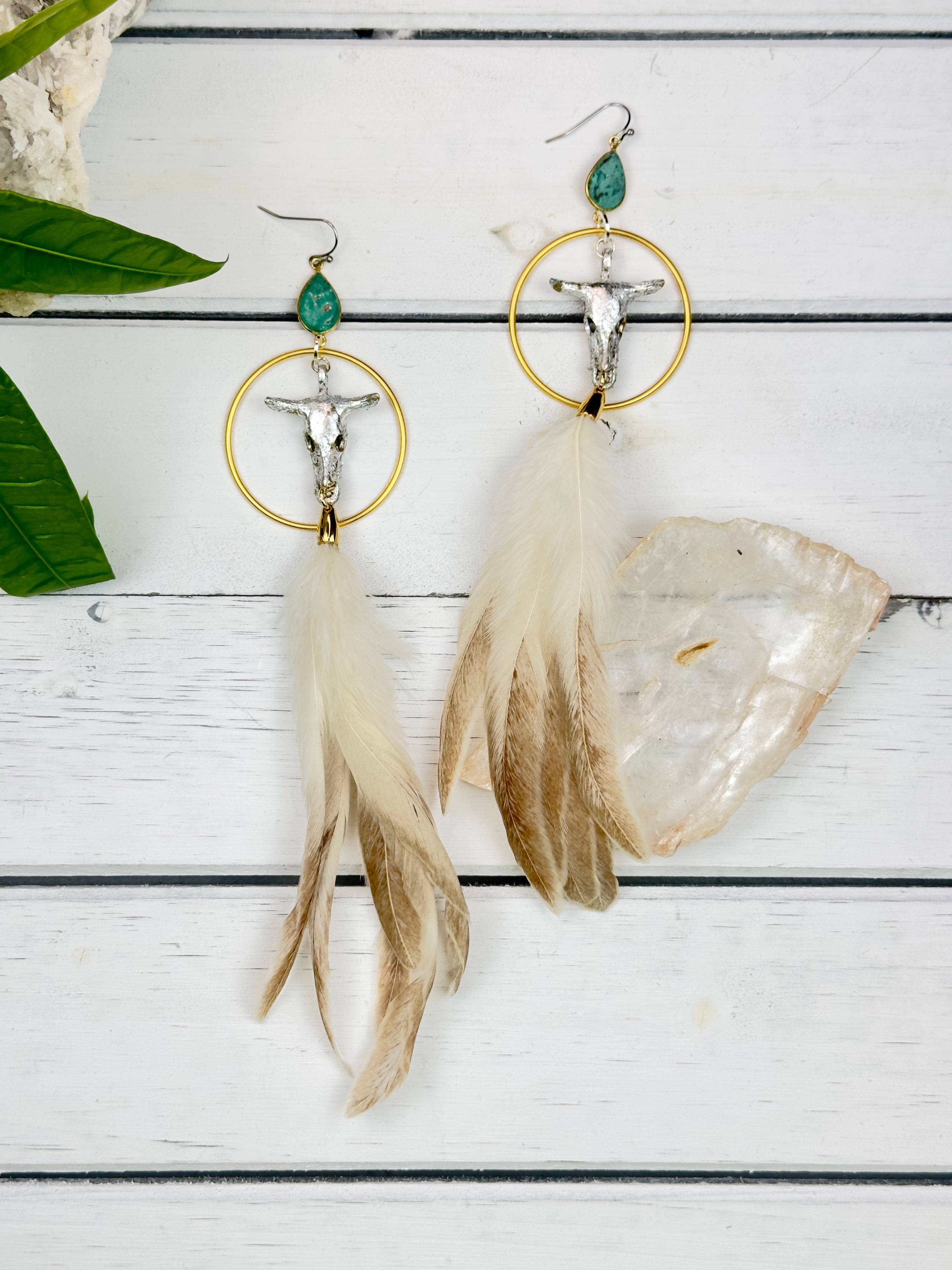 Little Darlin’ Turquoise Feather Earrings