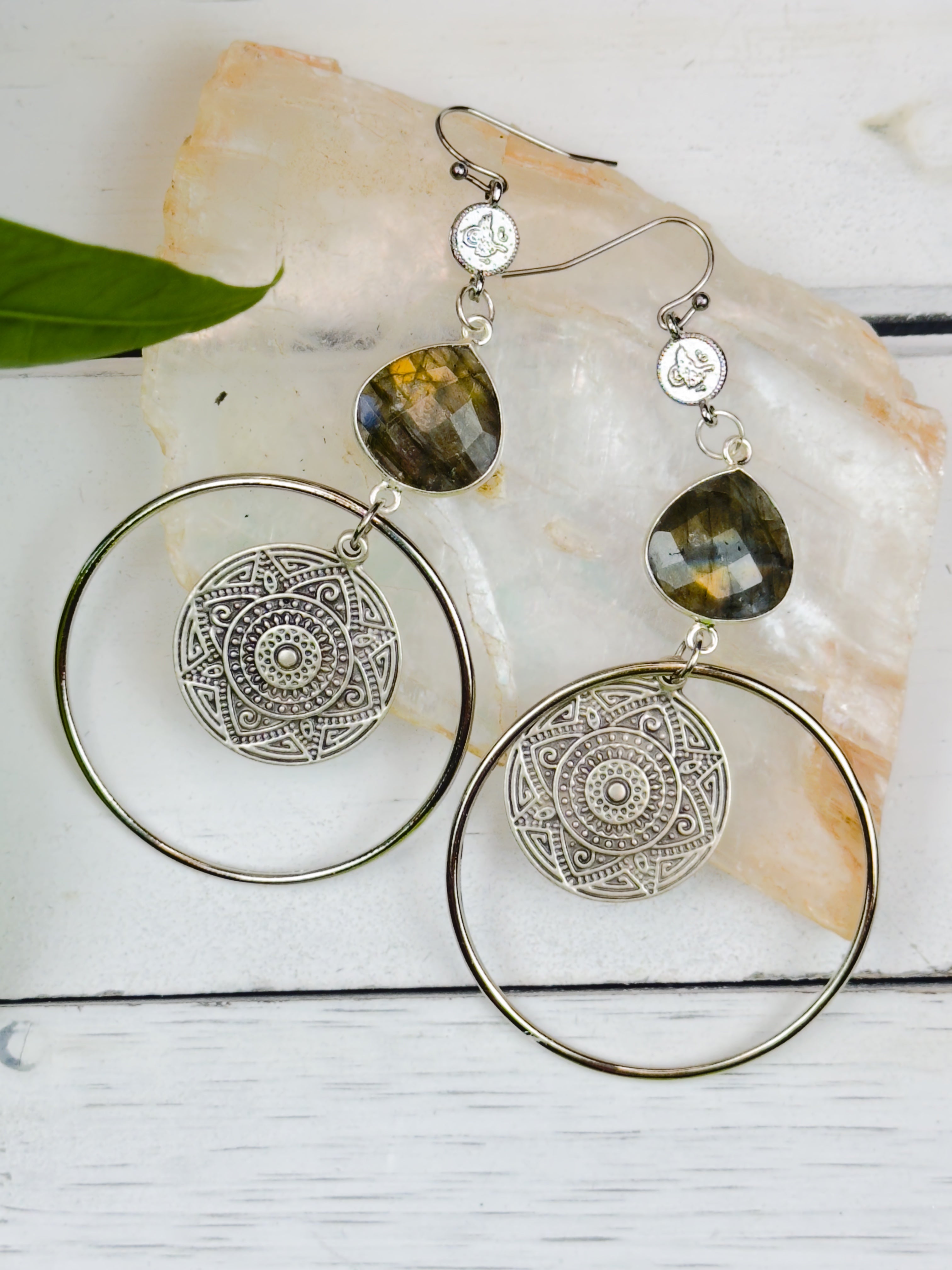 Desert Rose Labradorite Earrings