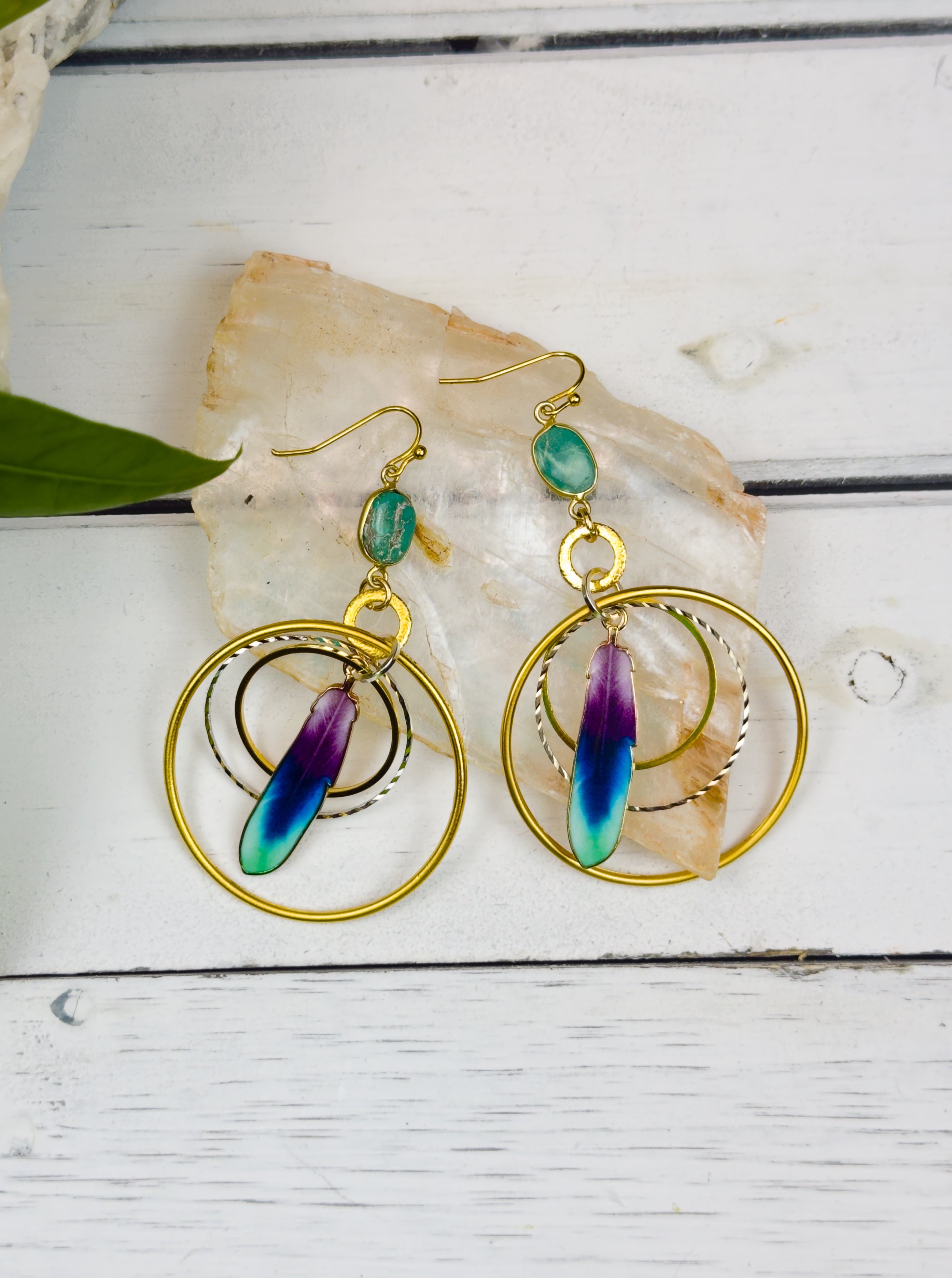 Wild Plume Turquoise Earrings